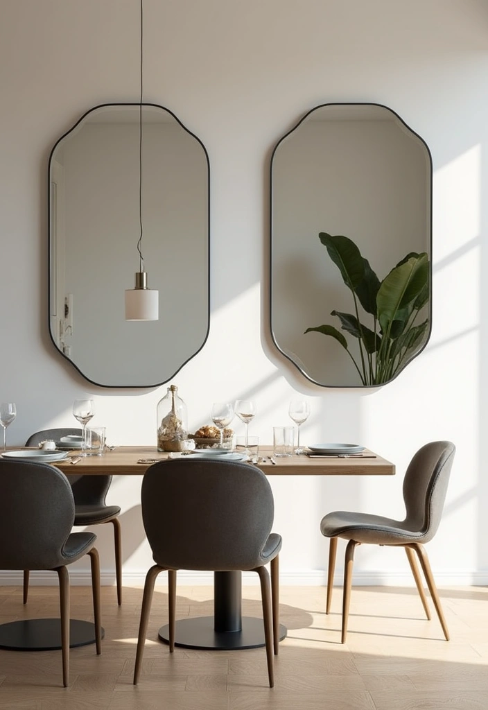 30+ Mirror Wall Decor Ideas for Dining Rooms You’ll Want to Copy - 12. Minimalist Mirror Styles