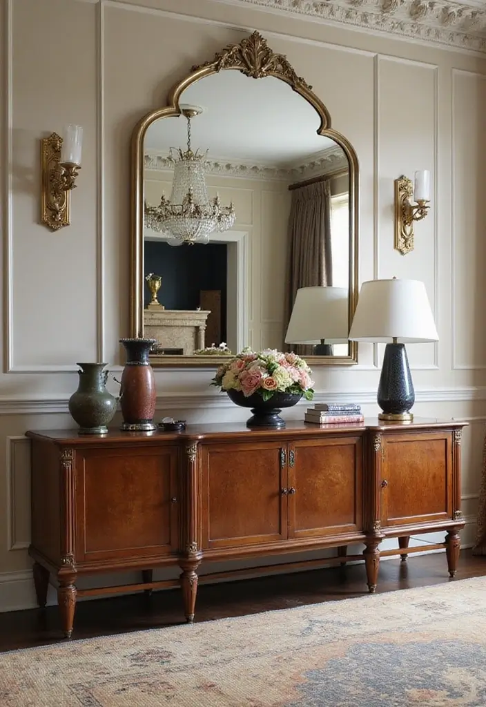 30+ Mirror Wall Decor Ideas for Dining Rooms You’ll Want to Copy - 14. Large Mirrors as Centerpieces