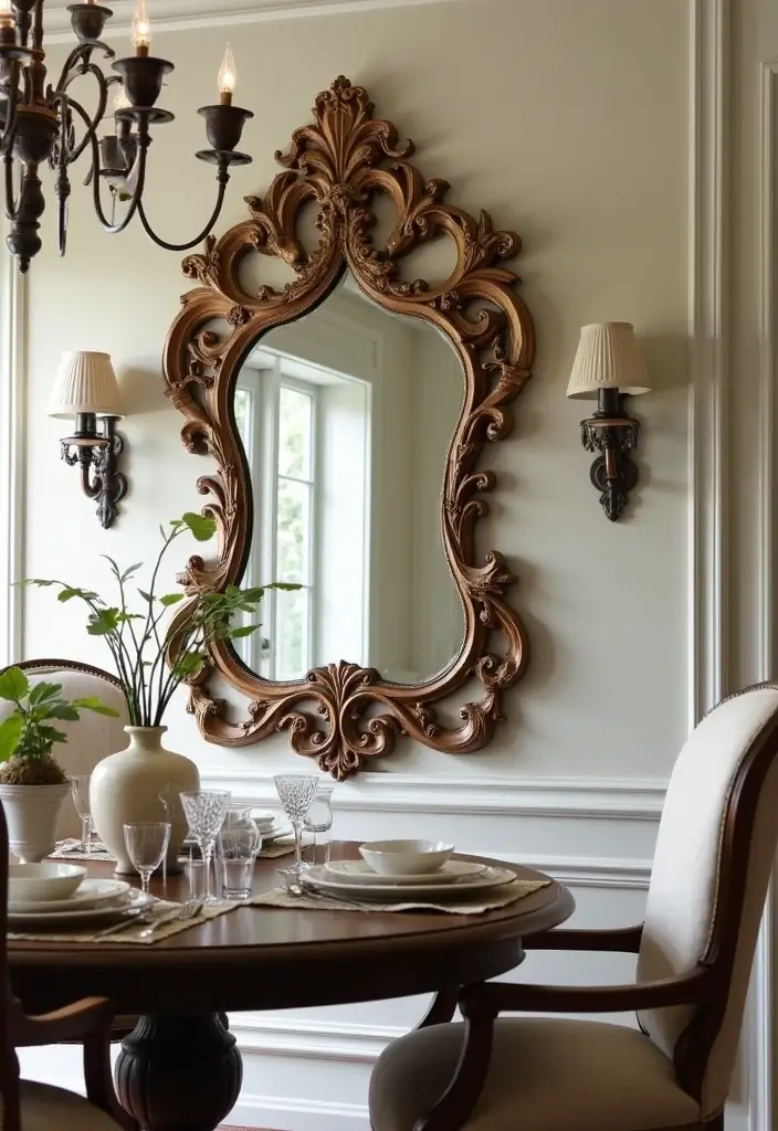 30+ Mirror Wall Decor Ideas for Dining Rooms You’ll Want to Copy - 27. Mirrors with Unique Frames