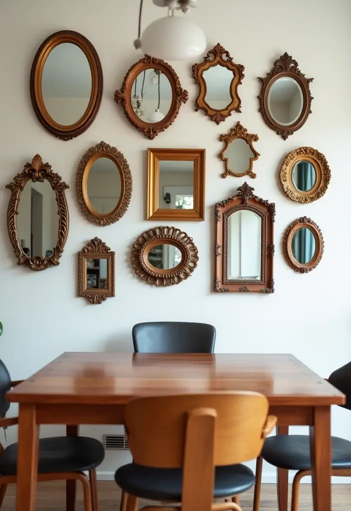 30+ Mirror Wall Decor Ideas for Dining Rooms You’ll Want to Copy - 7. Framed Mirror Collages