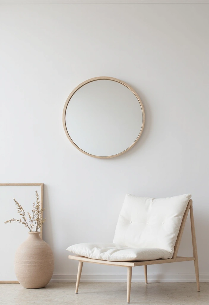 30+ Mirror Wall Decor Ideas for Modern and Minimalist Homes 19 30+ Mirror Wall Decor Ideas for Modern and Minimalist Homes - 19. Round Mirrors with Minimalist Lines