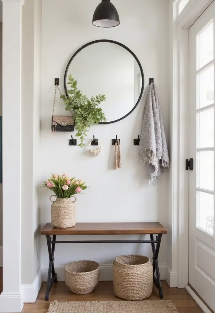 30+ Mirror Wall Decor Ideas for Modern and Minimalist Homes 29 30+ Mirror Wall Decor Ideas for Modern and Minimalist Homes - 29. Round Mirrors with Dual Functionality