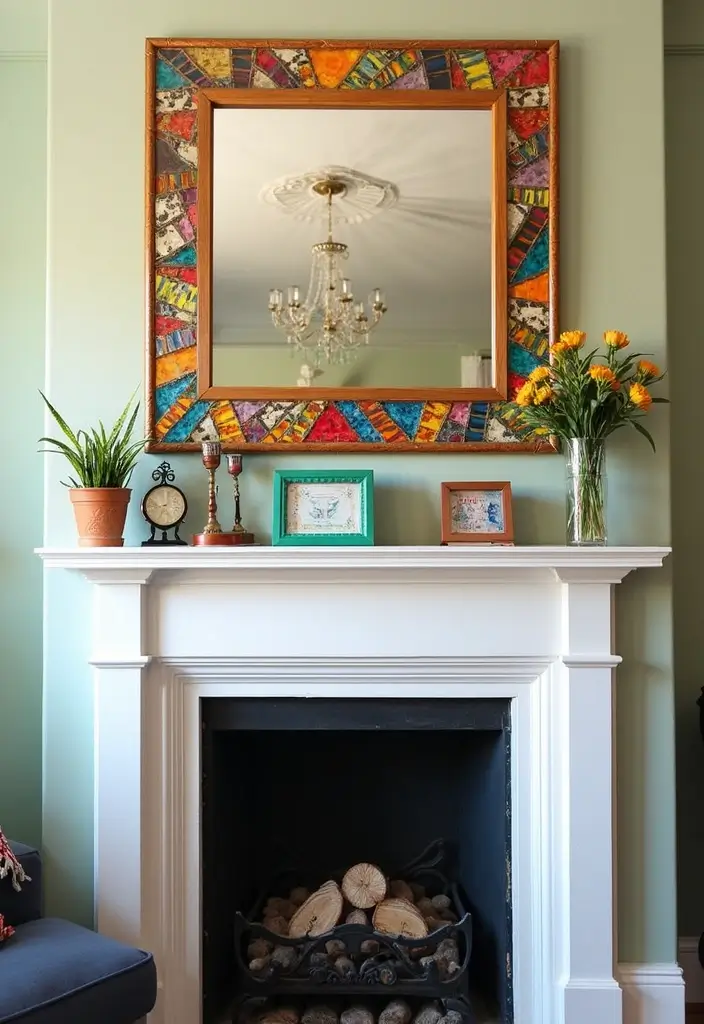 30+ Mirror Wall Decor Ideas to Brighten and Enlarge Your Living Room Instantly - 11. DIY Mirror Decor Ideas for Personal Touch