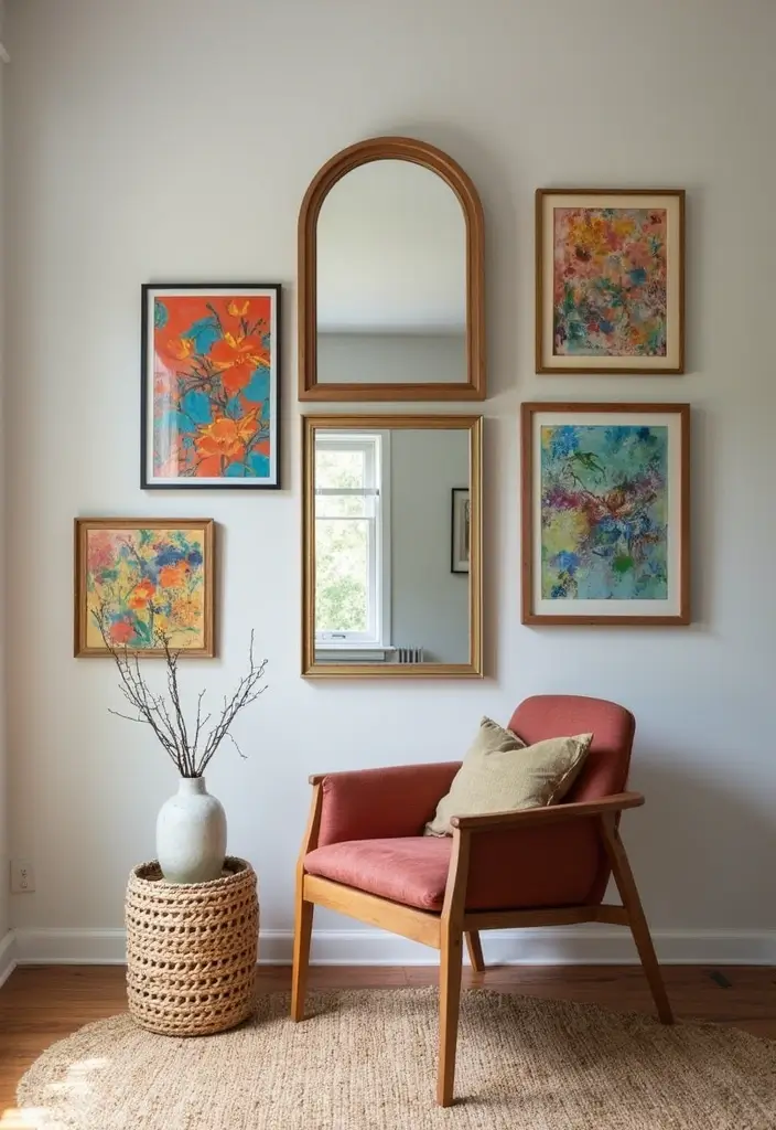 30+ Mirror Wall Decor with Pictures for a Personalized Gallery Feel 18 30+ Mirror Wall Decor with Pictures for a Personalized Gallery Feel - 18. Reflect Your Style with Personalized Art