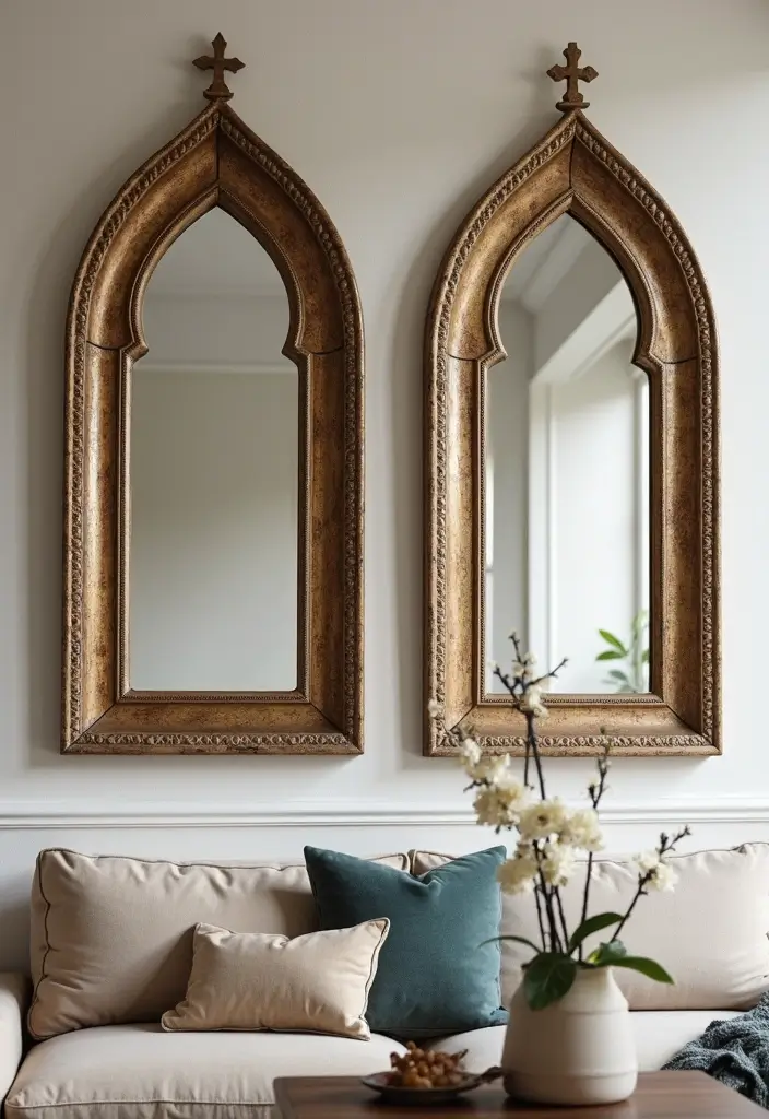 30+ Mirror Wall Decor with Pictures for a Personalized Gallery Feel 28 30+ Mirror Wall Decor with Pictures for a Personalized Gallery Feel - 28. Textured Finishes for Depth