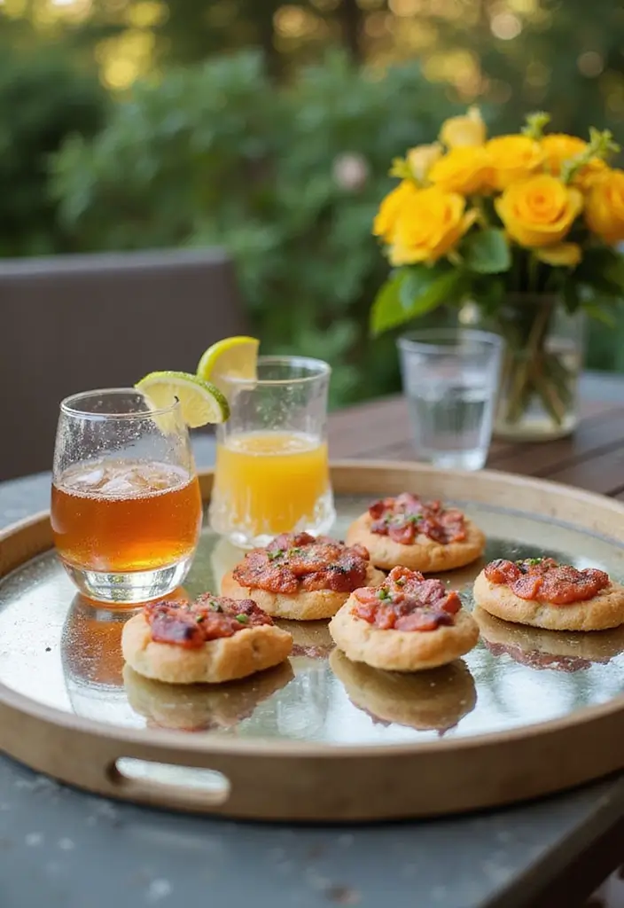 30+ Round Mirror Tray Decor Ideas That Instantly Elevate Your Style 24 30+ Round Mirror Tray Decor Ideas That Instantly Elevate Your Style - 24. Outdoor Entertaining