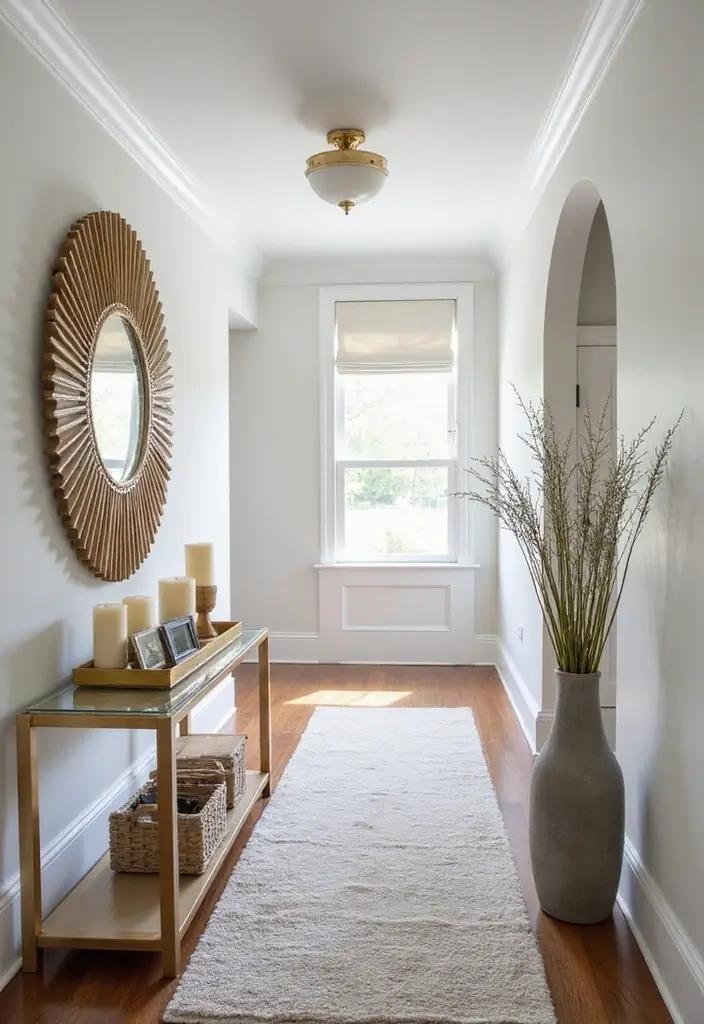 30+ Sunburst Mirror Wall Decor Ideas That Bring Mid-Century Charm 21 30+ Sunburst Mirror Wall Decor Ideas That Bring Mid-Century Charm - 21. Sunburst Mirrors in Transitional Spaces