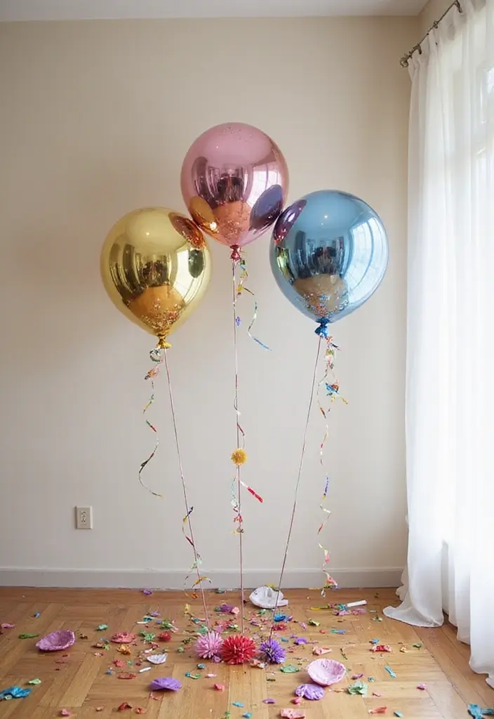 30+ Wall Decor Ideas with Mirror for Chic and Bright Interiors 12 30+ Wall Decor Ideas with Mirror for Chic and Bright Interiors - 12. DIY Mirror Balloons