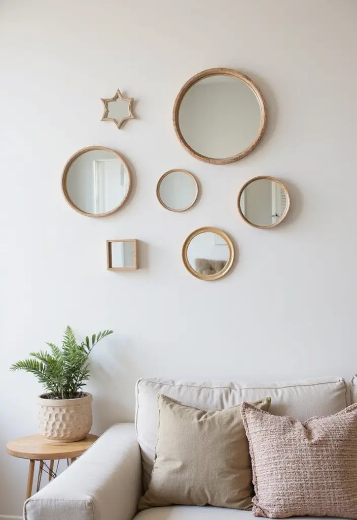 30+ Wall Decor Ideas with Mirror for Chic and Bright Interiors 17 30+ Wall Decor Ideas with Mirror for Chic and Bright Interiors - 17. Mirror Wall Decals