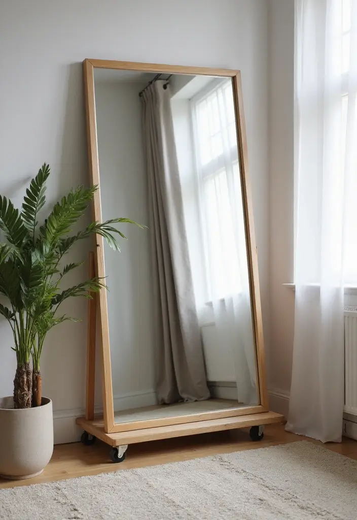 30+ Wall Mirror Decor Ideas to Reflect More Light and Style in Your Home 22 30+ Wall Mirror Decor Ideas to Reflect More Light and Style in Your Home - 22. Incorporate Movable Mirrors
